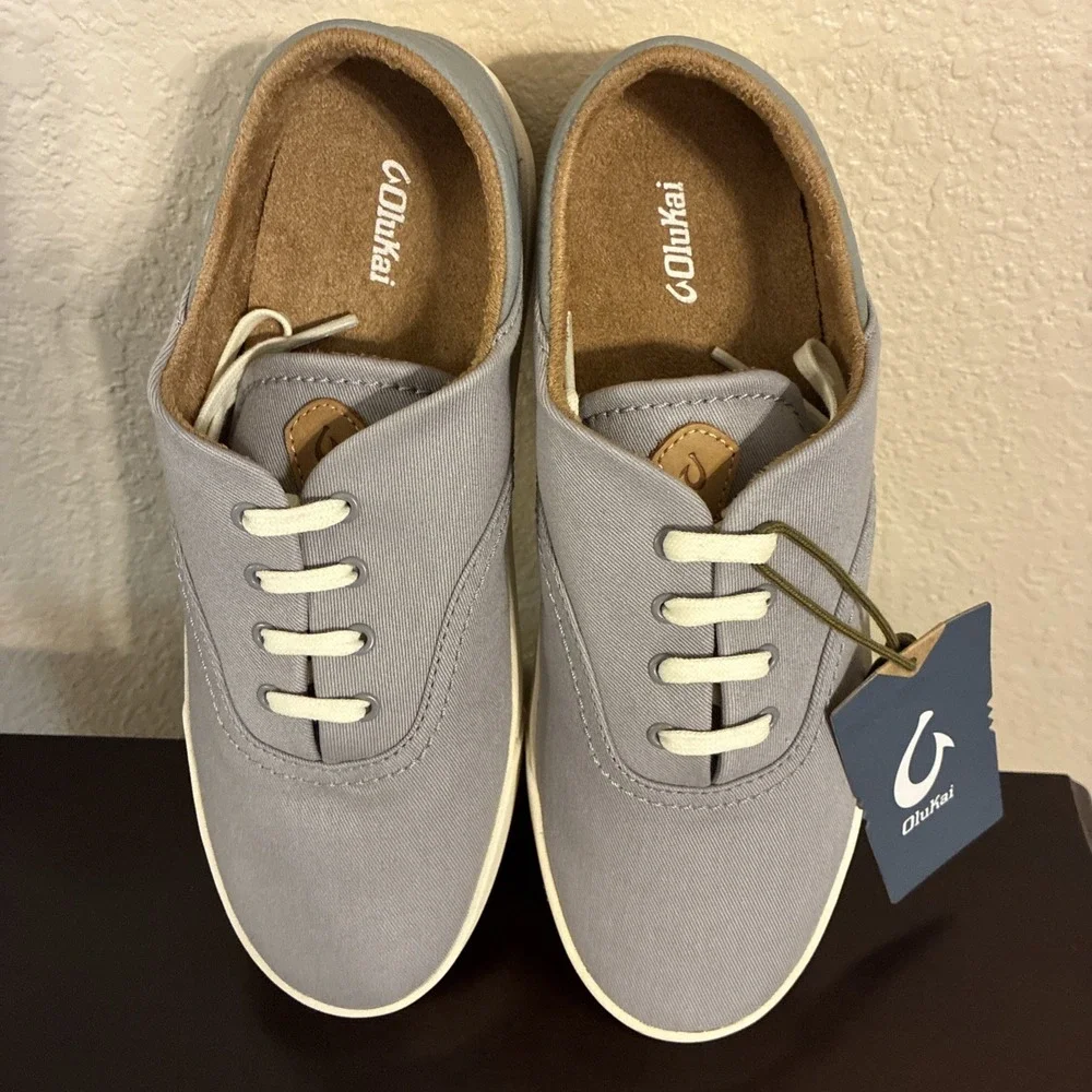 OLUKAI Kohu Women's Size 9 Everyday Casual Sneaker Shoes Mist Grey Brand New